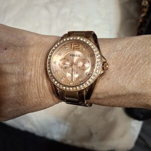Fossil Riley Women's Rose Gold Watch